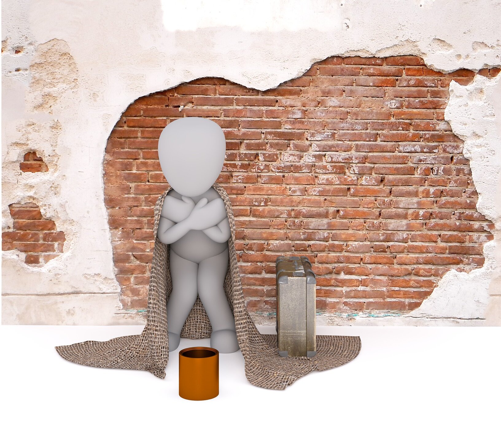 Symbolbild zur Unterstützung wohnungsloser und von Wohnungslosigkeit betroffene Personen
